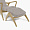 Хорсес с подставкой для ног светло-серая ткань, дуб, тон бесцветный для кафе, ресторана, дома, кухни 1891307
