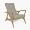 Хорсес с подставкой для ног светло-серая ткань, дуб, тон бесцветный для кафе, ресторана, дома, кухни 1891305