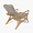 Хорсес с подставкой для ног светло-серая ткань, дуб, тон бесцветный для кафе, ресторана, дома, кухни 1891306