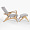 Хорсес с подставкой для ног светло-серая ткань, дуб, тон бесцветный для кафе, ресторана, дома, кухни 1891318