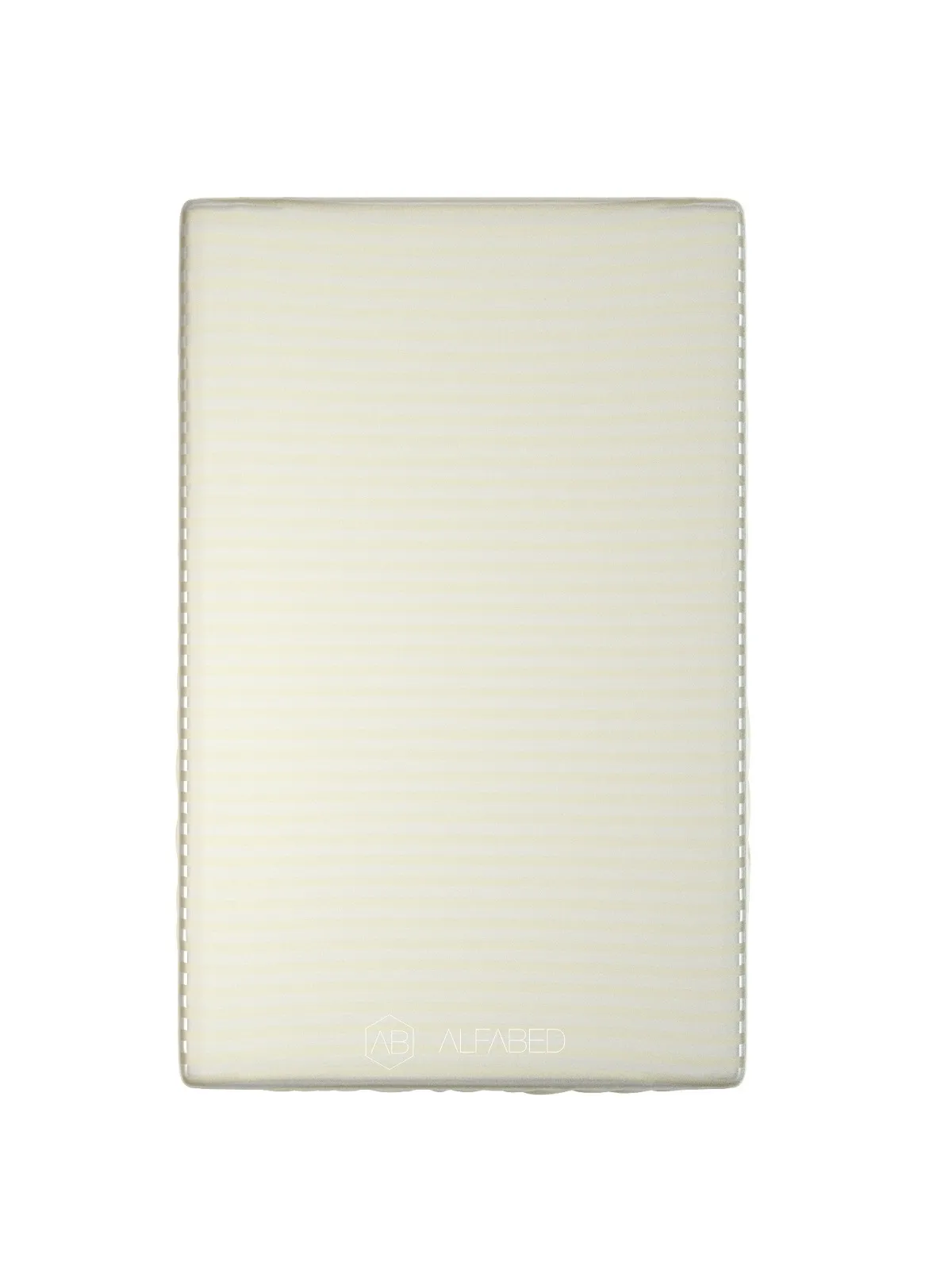Cearshaf premium woven cotton sateen stripe cream h h 25