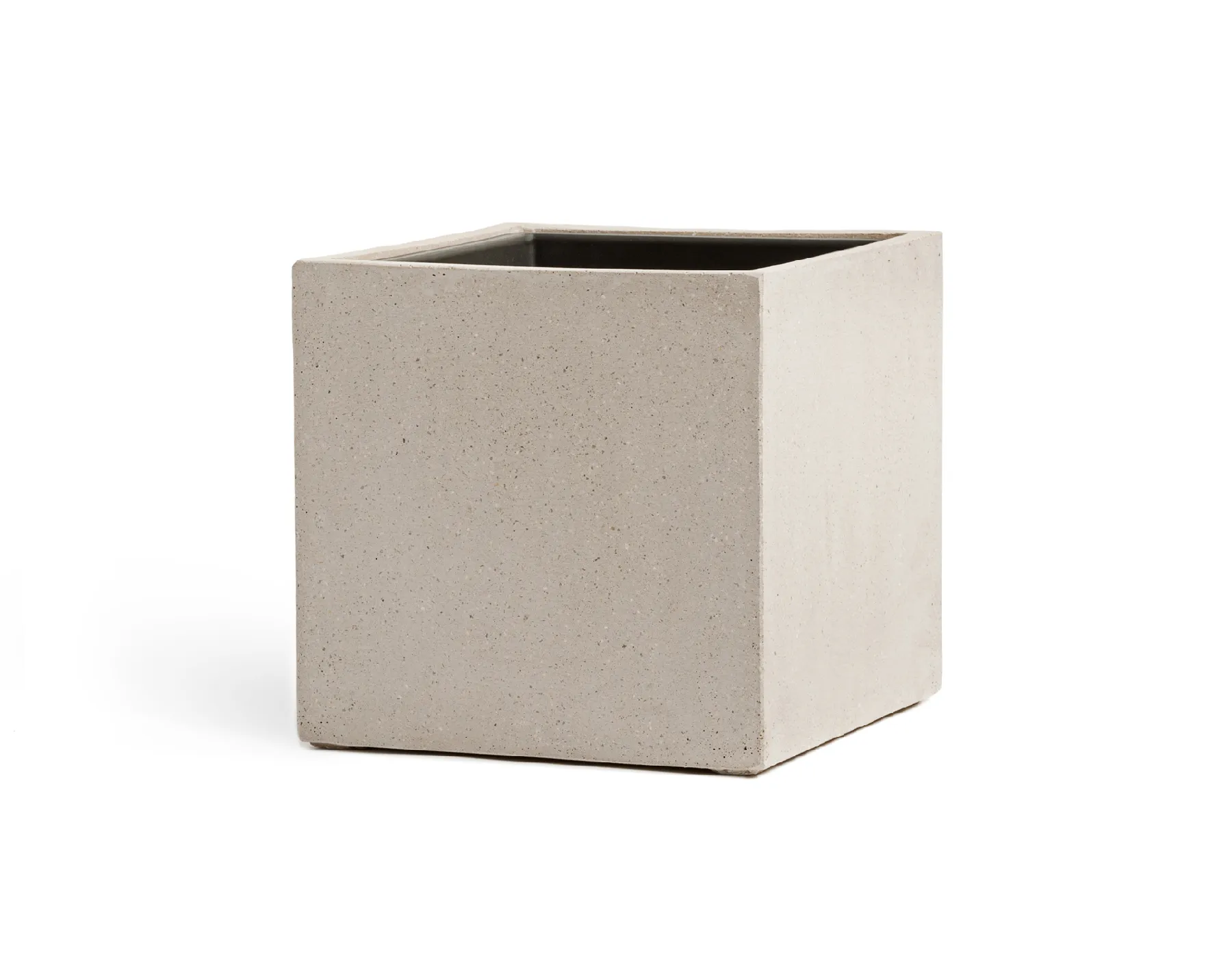 Кашпо TREEZ Effectory Beton Куб Белый песок 30х30х30 см