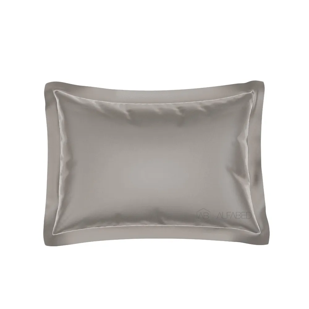 Pillow Case Royal Cotton Sateen Warm Grey 4/0 STAR