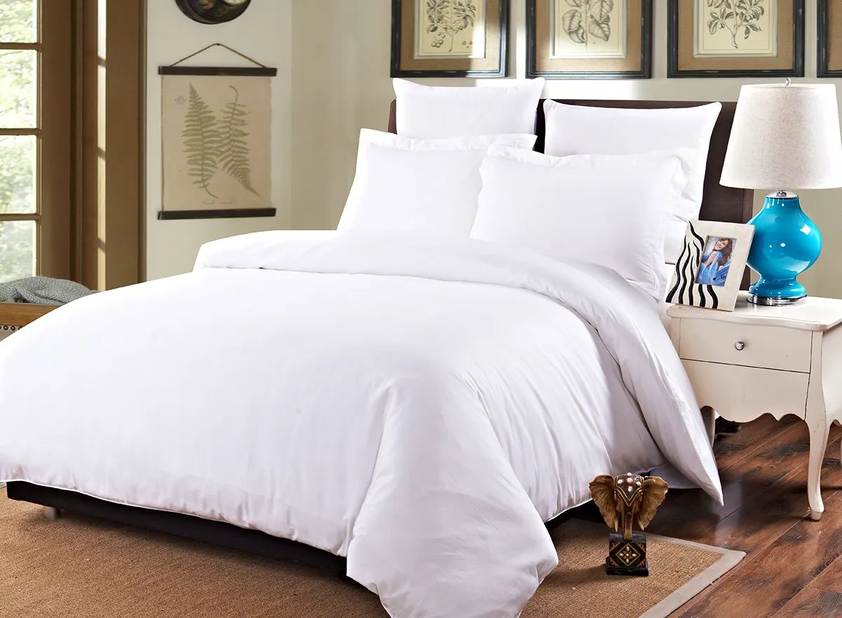 ALFABET Premium bumbac Sateen Alb