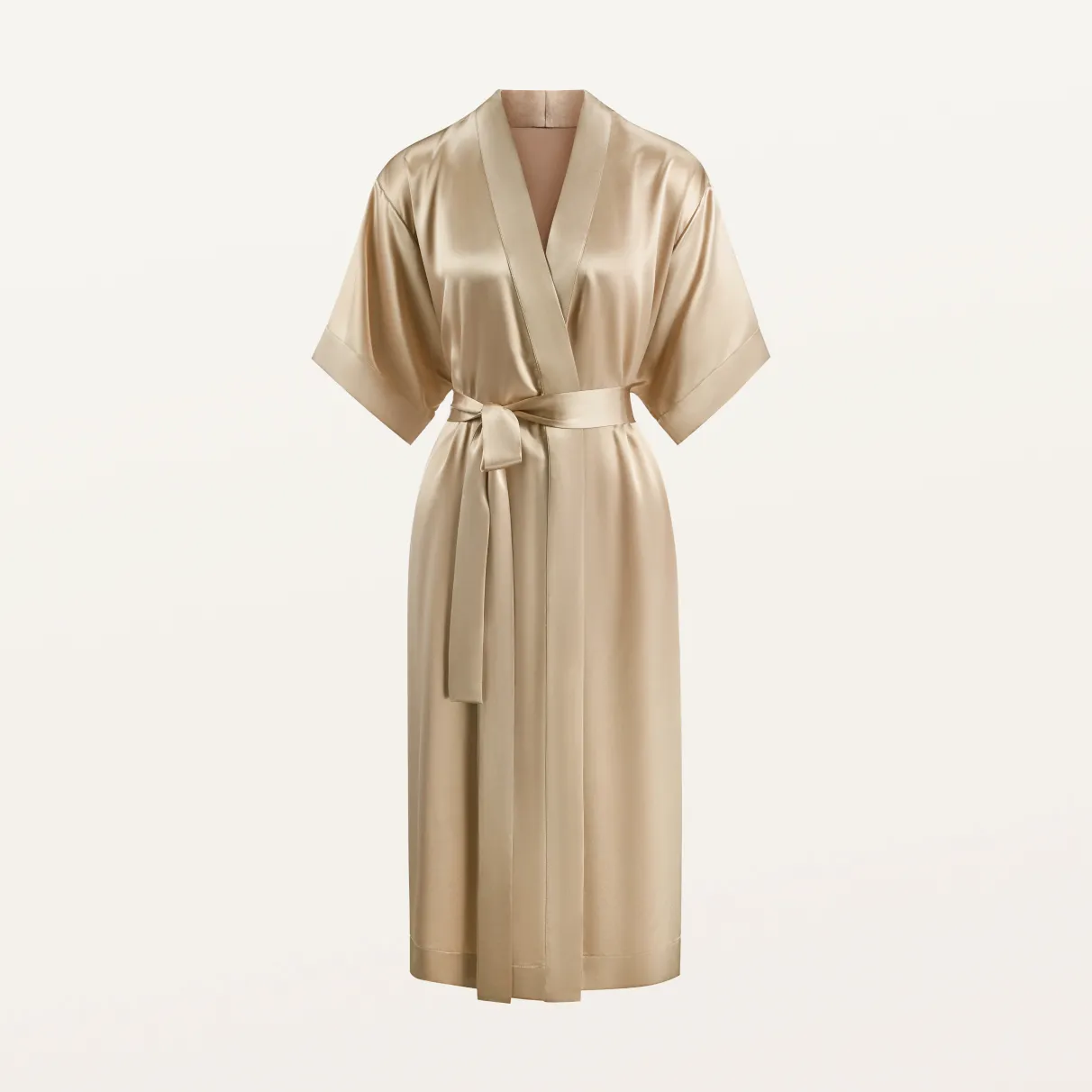 Халат 100% Silk beige
