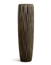 Кашпо TREEZ Effectory Metal Высокий конус Giant Design Wave Чернёная бронза д-51, в-180 см 1/1