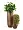 Кашпо TREEZ Effectory Metal Высокий округлый конус Тёмное матовое золото в-72, д-31 см 2879410