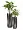 Кашпо TREEZ Effectory Metal Высокий округлый конус Стальное серебро в-72, д-31 см 2879532