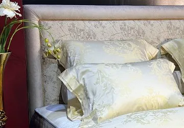 Fata de perna lux double face jacquard modal vineyard cream 5 4 flange modal creme
