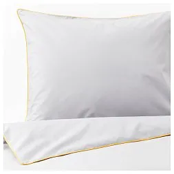 Fata de perna premium cotton sateen white gold tape
