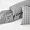 Uni sheet washed cotton grey denim square bez rezinki 3764962