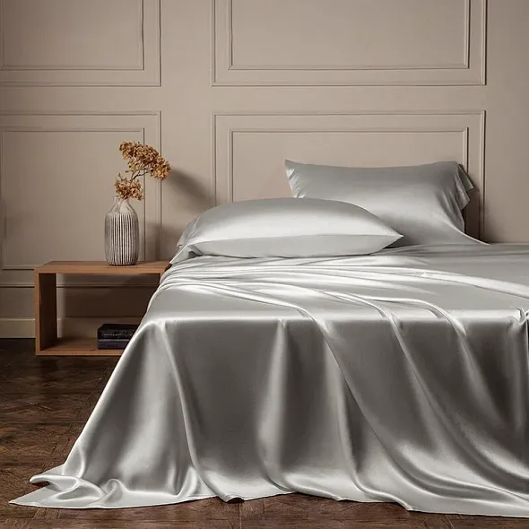 100% Natural Silk Sparkling Silver