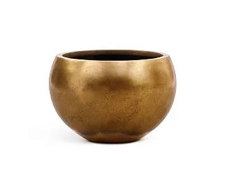 Кашпо TREEZ Effectory Metal Полусфера Сусальное золото д-22 см, в-15 см