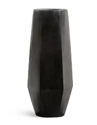 Кашпо TREEZ Effectory Crystal Высокий многогранник Антрацит в-75, д-38х32 см 1/1