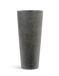 Кашпо TREEZ Effectory Beton Высокий конус Тёмно-серый бетон в-90 см, д-40 см
