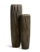 Товар Кашпо TREEZ Effectory Metal Высокий конус Giant Design Wave Чернёная бронза д-42, в-141 см 1/1 добавлен в корзину