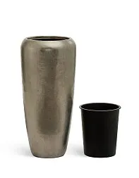 Кашпо TREEZ Effectory Metal Дизайн-конус Белое золото д-34 см, в-97 см 1/1