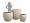 Кашпо Treez Effectory Beton Большой округлый конус Белый песок д-54 см, в-51 см 2879361