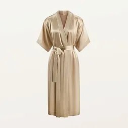 Халат 100% Silk beige