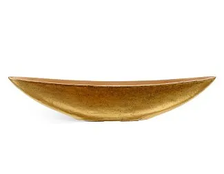 Кашпо TREEZ Effectory Metal Лодка длинная Сусальное золото в-20 см, ш-18 см, д-90 см 4/4