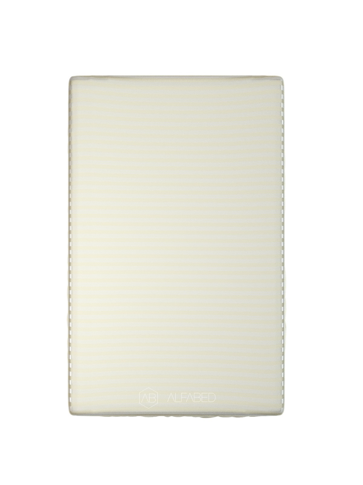 Cearshaf premium woven cotton sateen stripe cream h h 35