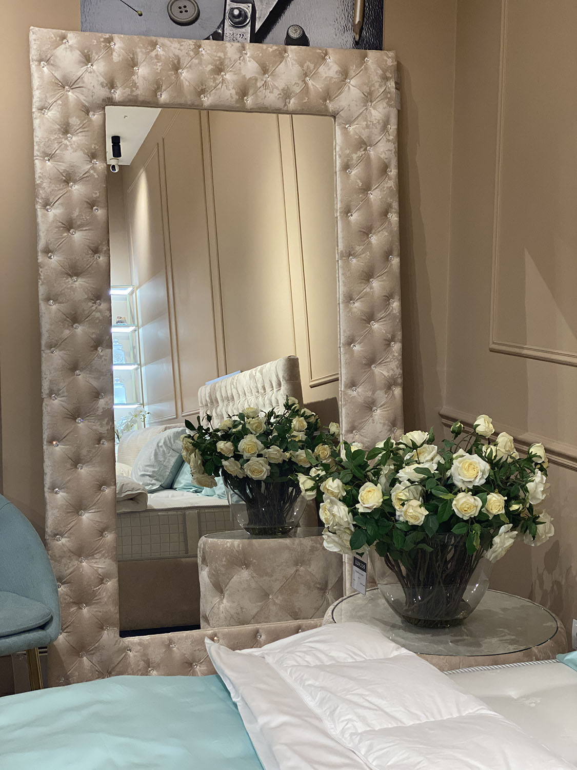 ALFABED VISION Сristale Swarovski Patul Cu Mecanism De Ridicare (Set de masa oglinda pat)15