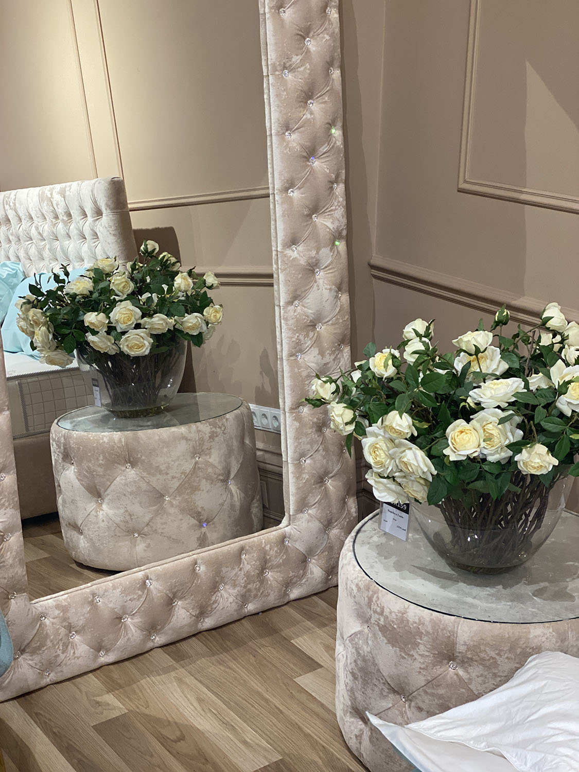 ALFABED VISION Сristale Swarovski Patul Cu Mecanism De Ridicare (Set de masa oglinda pat)13