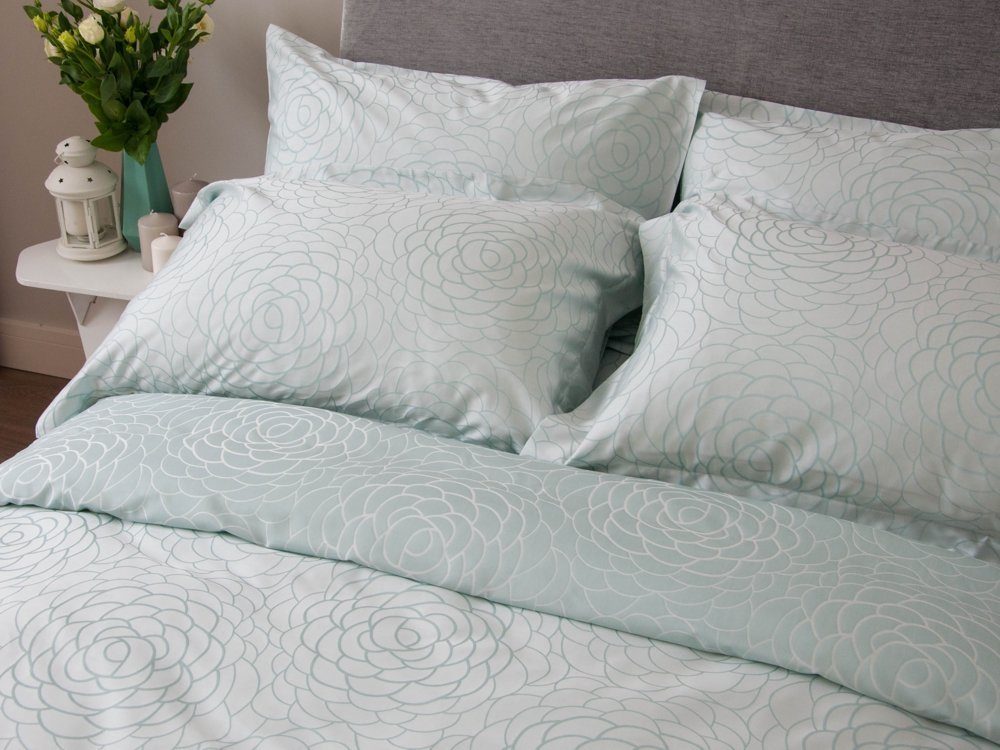 Set Lenjerie ALFABED Lux Double Face Jacquard Modal Miracle Mint 
