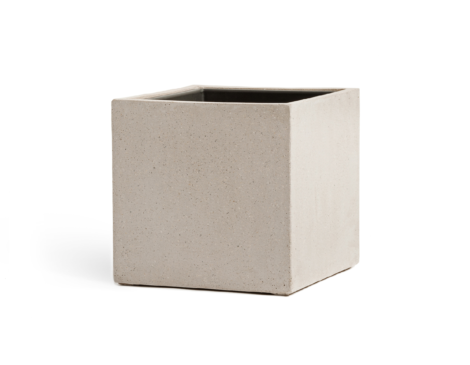 Кашпо TREEZ Effectory Beton Куб Белый песок 30х30х30 см