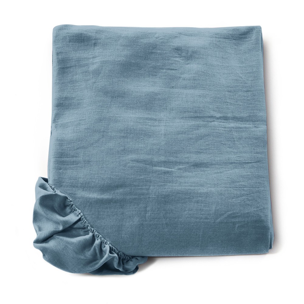 Простынь на резинке Italian Linen H30 COL.116 CIELO (Голубой)1