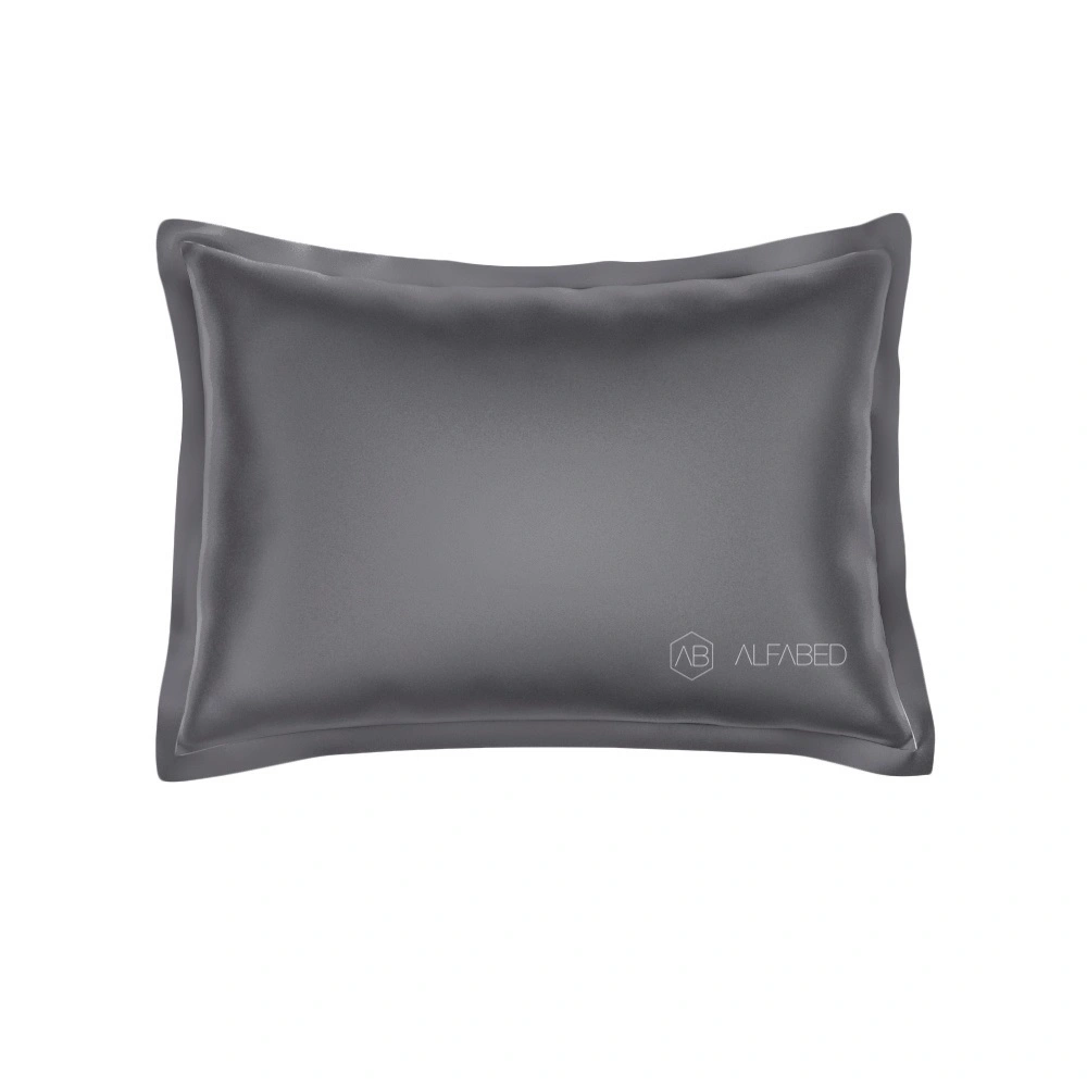 Pillow Case Royal Cotton Sateen Carbon 3/4