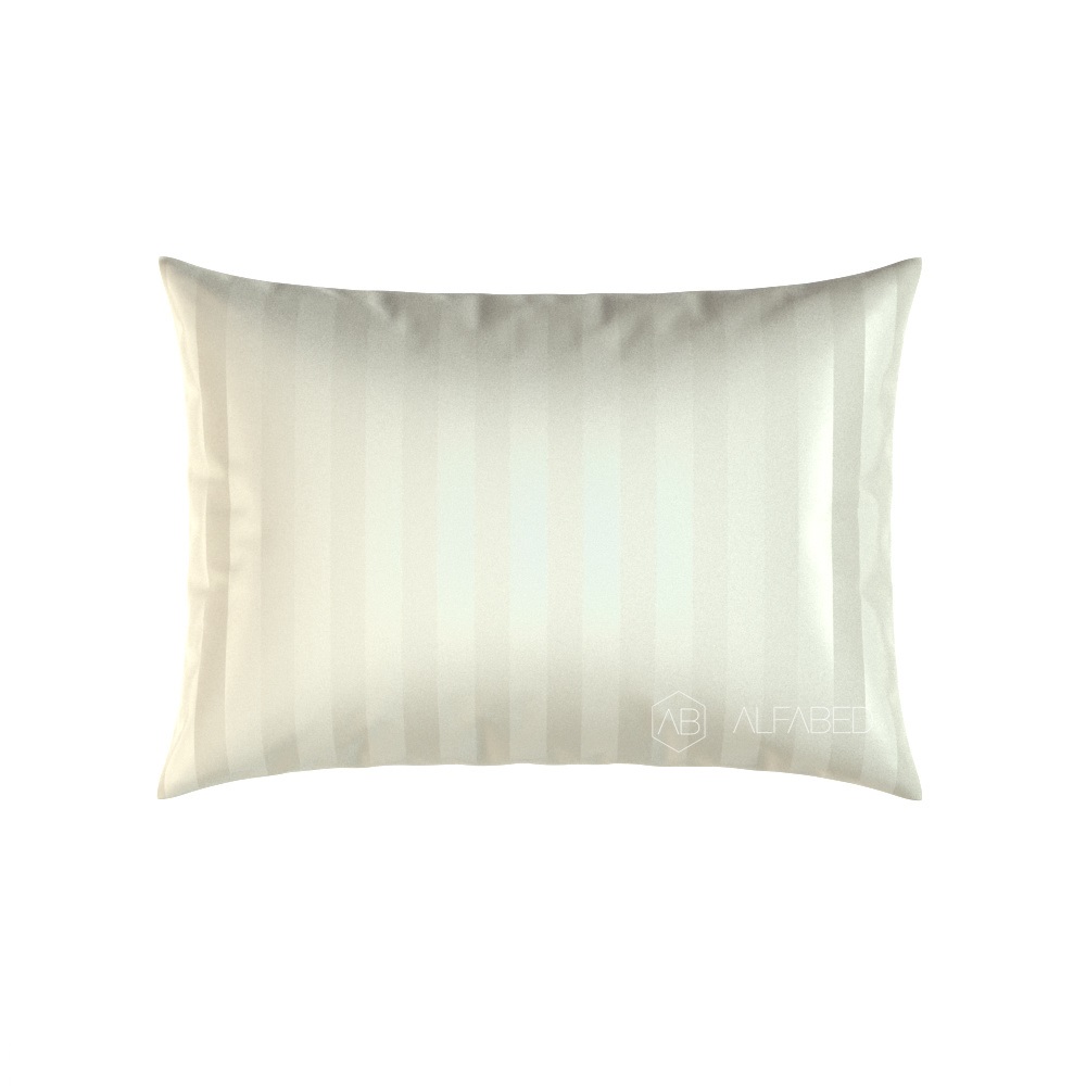 Pillow Case Premium Woven Cotton Sateen Stripe Cream Standart V 4/0