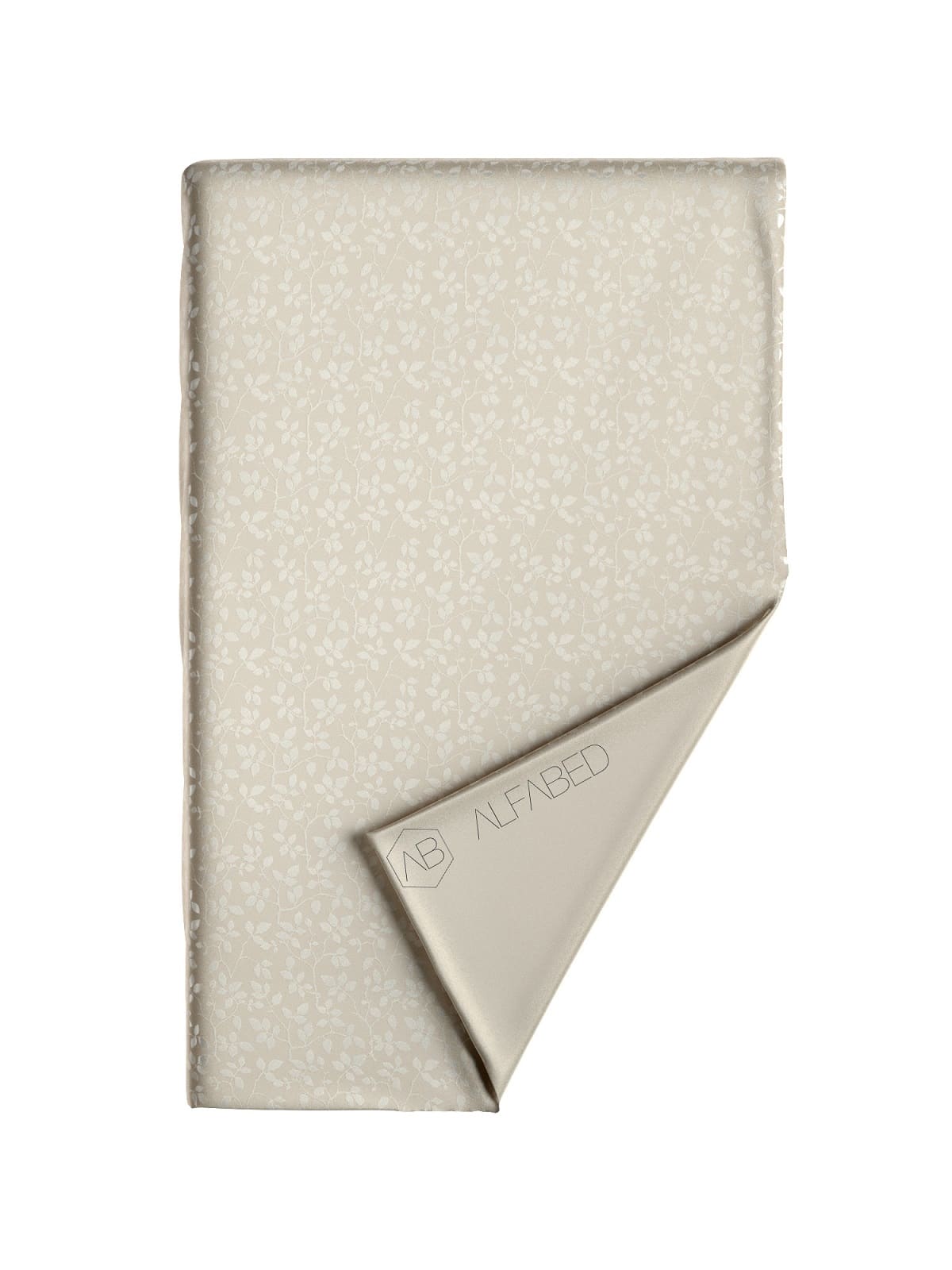 Topper Sheet-Case Lux Jacquard Cotton Taupe Tree Leaves H-15