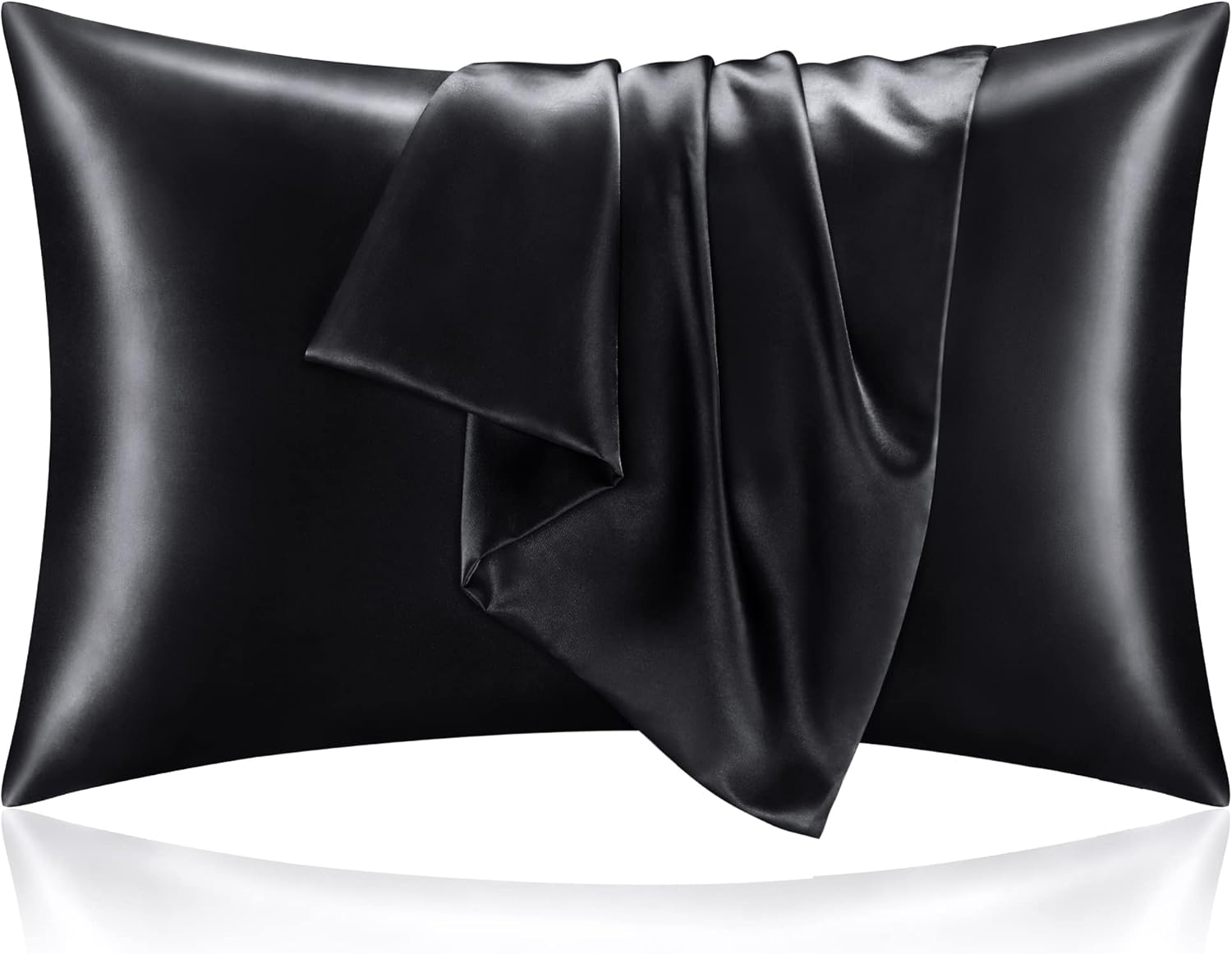 Pillow Case 100% Silk Sexy Black