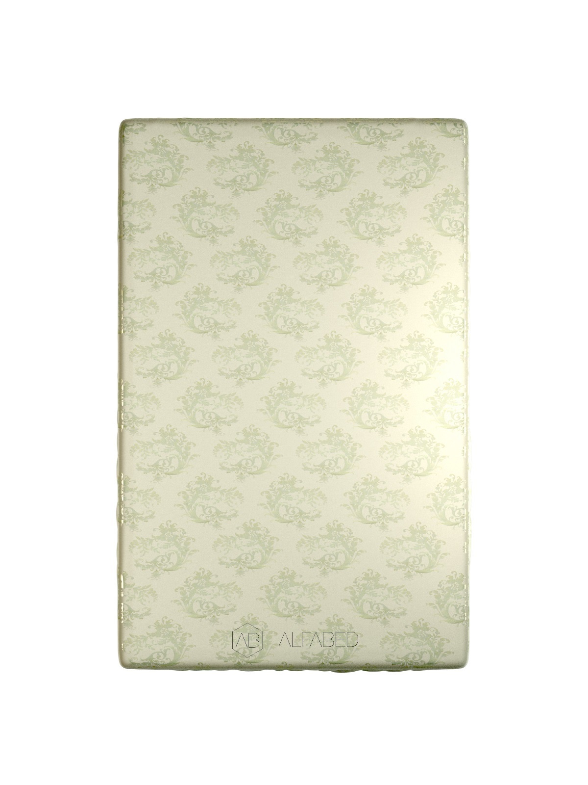 Pillow Top Fitted Sheet Lux Double Face Jacquard Modal Vineyard Cream H-5