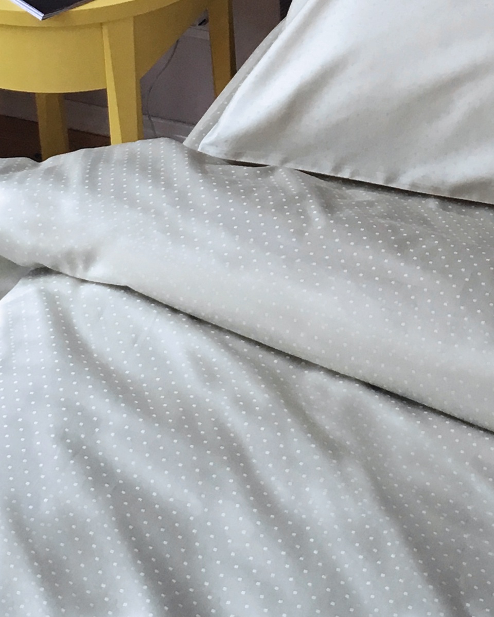 Duvet Cover Premium Woven Cotton Sateen Geometry Grey