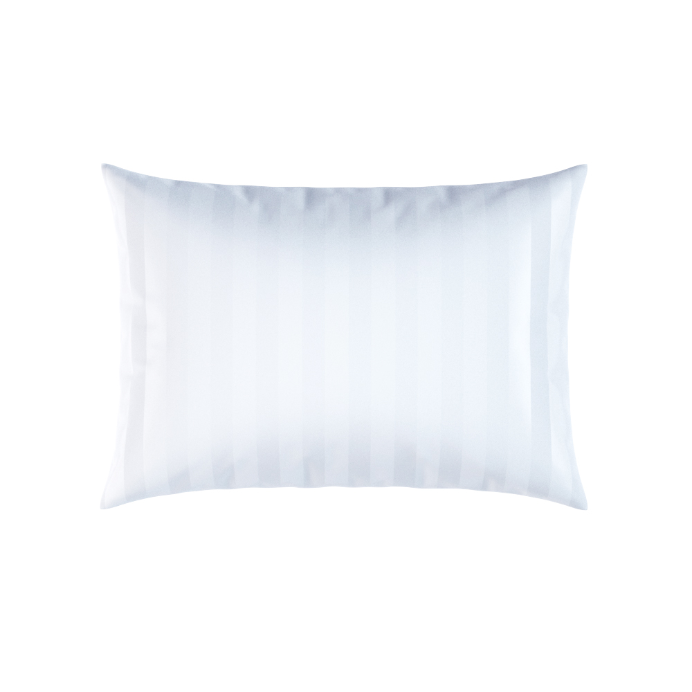 Pillow Case Premium Woven Cotton Sateen Stripe White Standart V 4/0