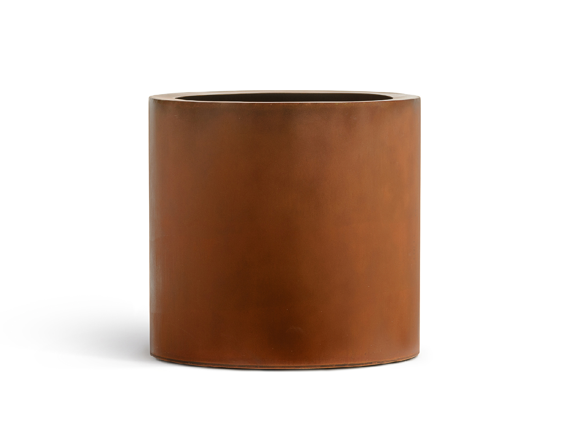 Кашпо TREEZ Effectory Corten Steel Циллиндр Бархатистая окись д-53 см, в-50 см