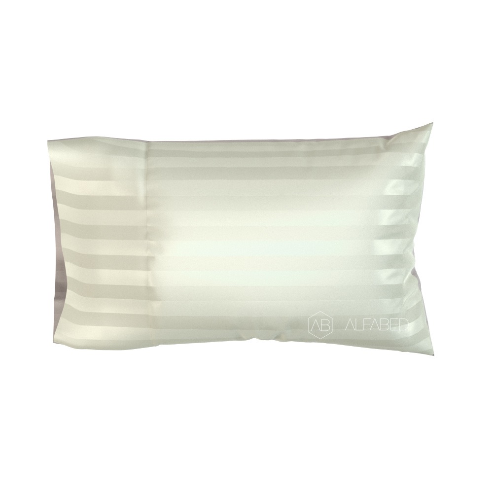 Fata de perna premium woven cotton sateen stripe cream hotel h 4 0