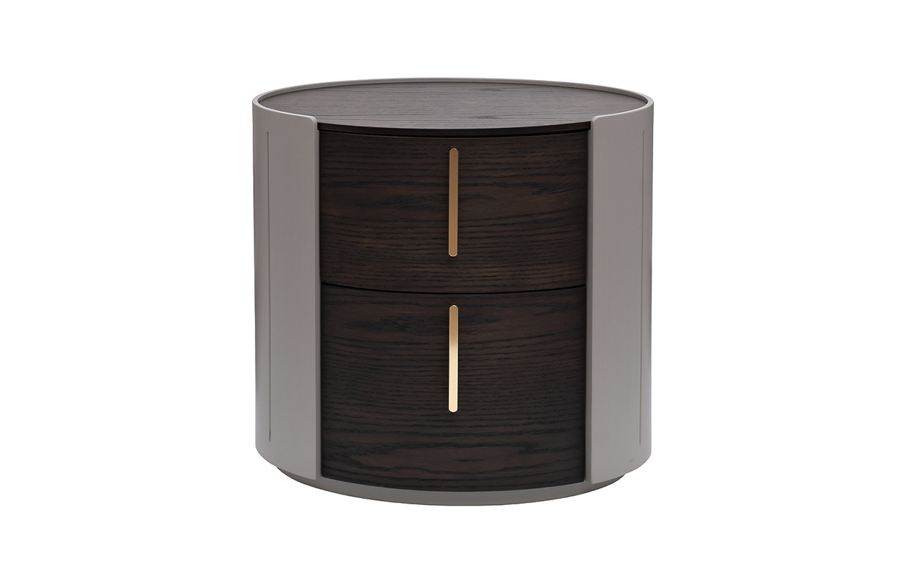 Тумбочка 2 ящика темный шпон 77IP-30200