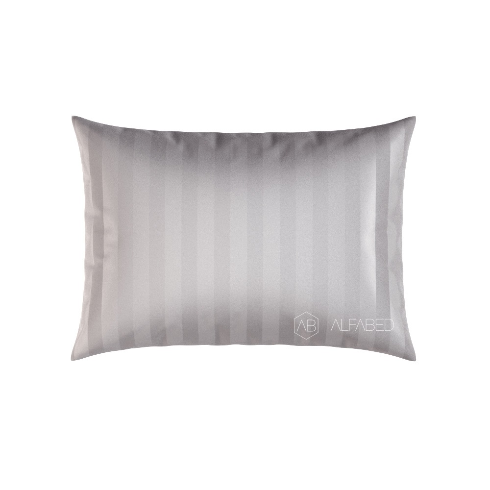 Pillow Case Premium Woven Cotton Sateen Stripe Grey Standart V 4/0