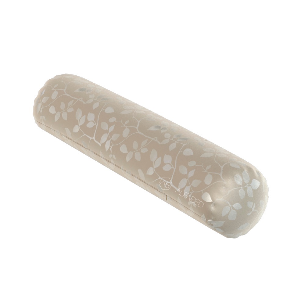 Fata de perna lux jacquard cotton taupe tree leaves roll standart f1