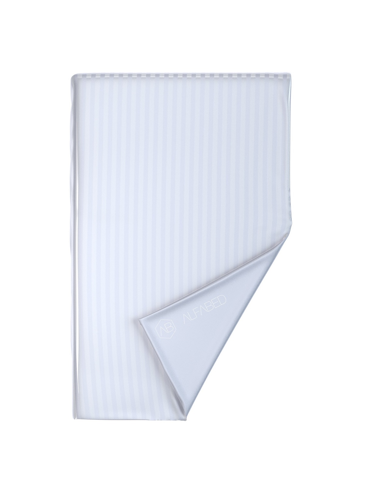 Topper Sheet-Case Premium Woven Cotton Sateen Stripe White V H-15