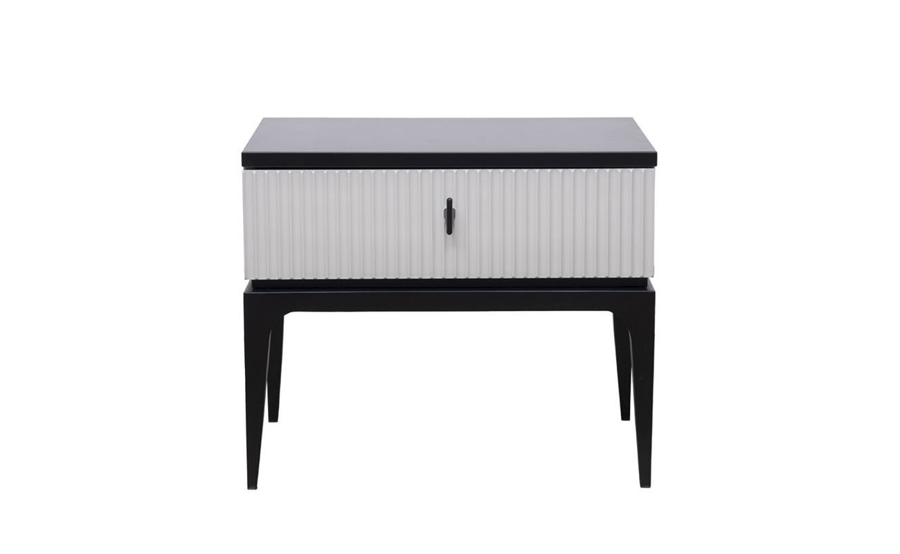 Тумбочка прикроватная Эсте(Este) черно/серая GD-00004