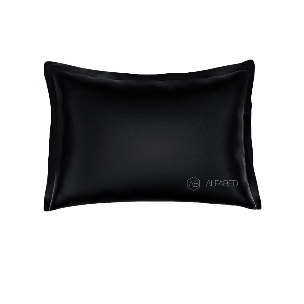 Pillow Case Premium Cotton Sateen Black 3/3