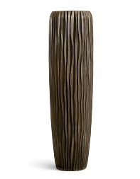 Кашпо TREEZ Effectory Metal Высокий конус Giant Design Wave Чернёная бронза д-51, в-180 см 1/1