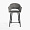 Стул Белладжио серый бархат ножки черные для кафе, ресторана, дома, кухни 1511928