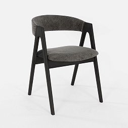 Дублин темно серая ткань, массив бука (черный) для кафе, ресторана, дома, кухни