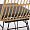 Пунта-Кана плетеный бежевый ножки металл черные подушка серая для кафе, ресторана, дома, кухни 2208708