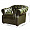 Кресло Esef зеленое 1236556